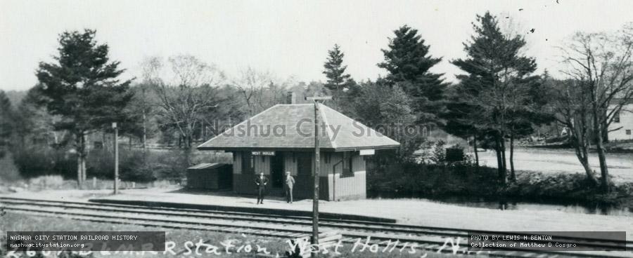 Postcard: Boston & Maine Railroad Station, West Hollis, New Hampshire
